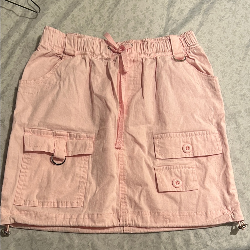Chic Pink Kids Skirt with Pockets